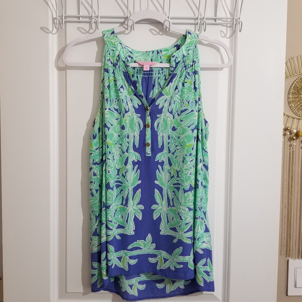 Lilly Pulitzer 100% Silk Top Koala of the Wild Small